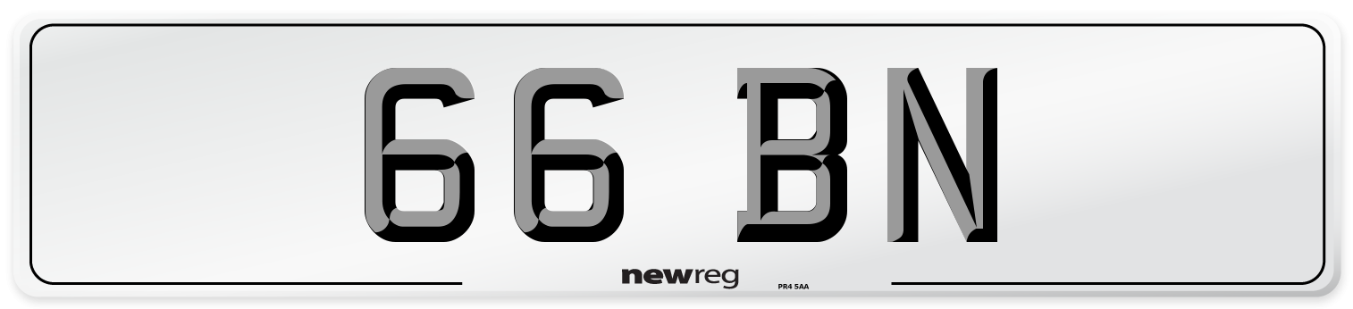 66 BN Number Plate from New Reg